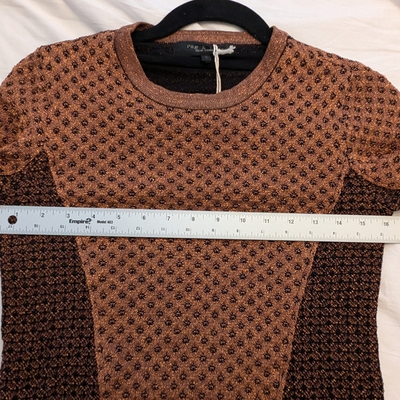 Rag and Bone Amanda copper metallic sweater size S small - Picture 4 of 6
